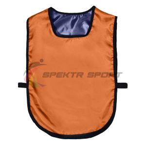 Купить Манишка футбольная двусторонняя универсальная Spektr Sport оранжево-синяя в Обояни 